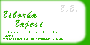 biborka bajcsi business card
